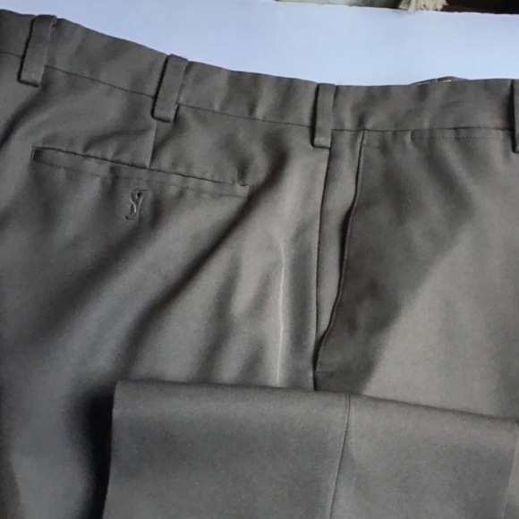 Louis Raphael tailored solid olive green pants/trousers size 38/30 - Picture 1 of 6